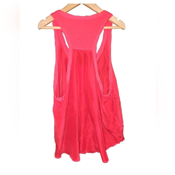 Aritzia Wilfred With Silk Pink Tank Top XSmall Racerback Buttons Trim Detail - Picture 3 of 3